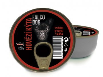 FALCO DOG hovězí kýta 120 g konezrva pro psa paštika pro psa vyr 603FALCO DOG hovezi kyta