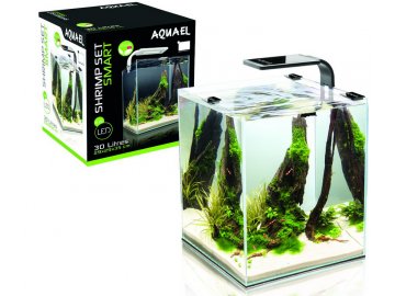 AQUAEL Shrimp Smart akvarijní set, černá, 10 l akvárko na prodej s dopravou zdarma