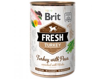 Konzerva BRIT Fresh Turkey with Peas 400 g konzerva pro psa