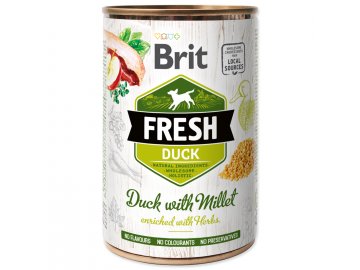 Konzerva BRIT Fresh Duck with Millet 400 g konzervy pro psy