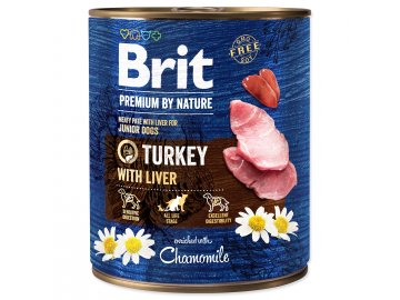 Konzerva Brit Premium by Nature Turkey & Liver 800 g