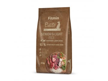 fitmin dog purity rice senior light venison lamb 2 kg h L