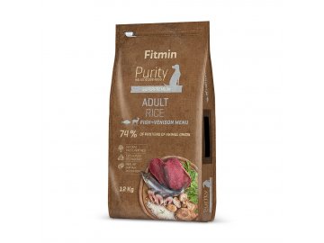 fitmin dog purity rice adult fish venison 12 kg h L