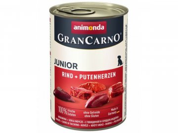 Konzerva Animonda GranCarno Junior hovězí + krůtí srdce 400 g