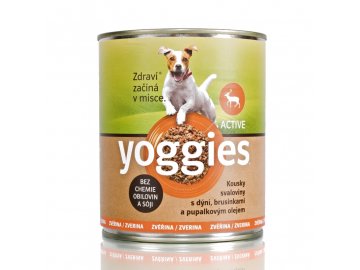 Yoggies zvěřinová konzerva pro psy s dýní a pupálkovým olejem 800 g Yoggies Konzerva Zverina 800g