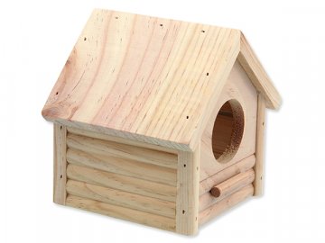 Domek SMALL ANIMALS budka dřevěný 12 x 12 x 13,5 cm