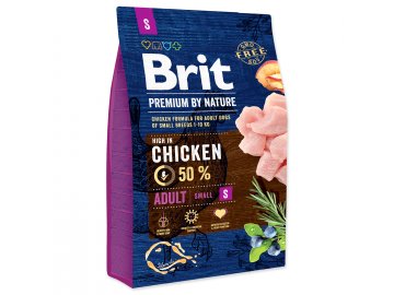 BRIT Premium by Nature Adult S 3 kg granule pro psy