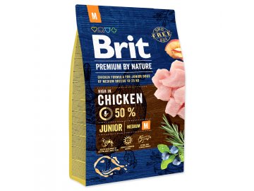 BRIT Premium by Nature Junior M 3 kg granule pro psy