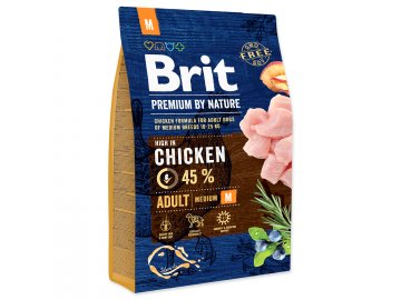 BRIT Premium by Nature Adult M 3 kg granule pro psy