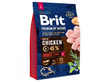 BRIT Premium by Nature Adult L 3 kg granule pro psy