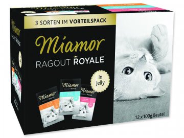 Kapsičky MIAMOR Ragout Royale krůta, losos, telecí v želé multipack 1200 g habeo.cz