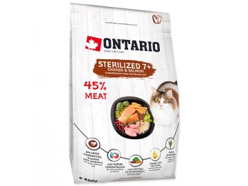 ONTARIO Cat Sterilised 7+ 0,4 kg granule pro kočku