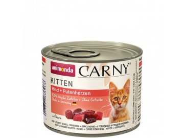 ANIMONDA konzerva CARNY Kitten - hovězí + krůtí srdce 200 g habeo.cz