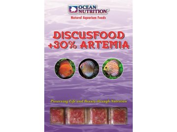 Discusfood 30 Artemia  Mražené krmivo pro diskusy - Ocean Nutrition Discusfood + 30% Artemia 100 g blistr krmivo pro terčovce mražené krmení pro rybičky akvarijní rybky 