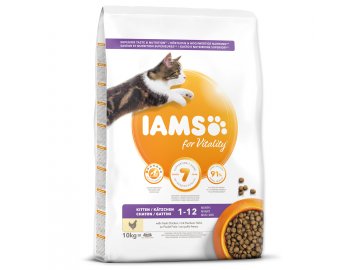 IAMS for Vitality Kitten Food with Fresh Chicken 10 kg habeo.cz