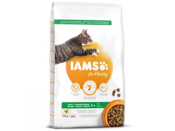 IAMS for Vitality Adult Cat Food with Fresh Chicken 10 kg habeo.cz