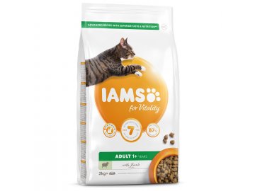IAMS for Vitality Adult Cat Food with Lamb 2 kg habeo.cz