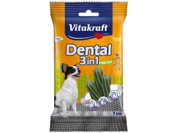 Dental sticks 3in1 FRESH XS 70 g dentální pamlsky pro psy habeo.cz