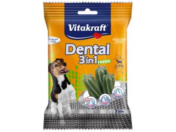 Vitakraft Dental sticks 3in1 FRESH S 120 g dentální pamslky pro psy habeo.cz