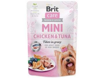 Kapsička BRIT Care Mini Chicken & Tuna fillets in gravy 85 g pro psy habeo.cz