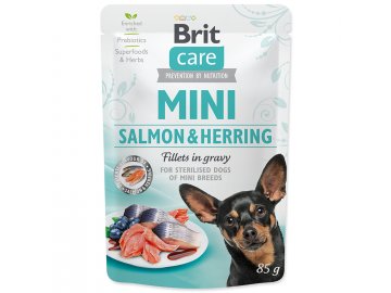 Kapsička BRIT Care Mini Salmon & Herring sterilised fillets in gravy 85 g