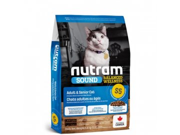 s5 nutram sound adult senior cat pro dospele a starsi kocky