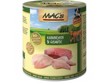 Konzerva MACs Dog KRÁLÍK a ZELENINA 400 g konz macs dog kralik a zelenina