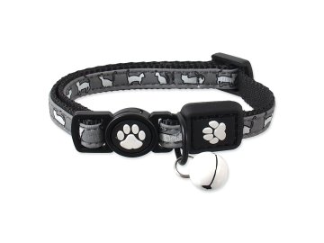 Obojek Active Cat Reflective XS černý 1x19-31cm