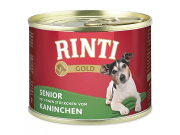 Konzerva RINTI Gold Senior králík 185 g konzerva pro starého psa 