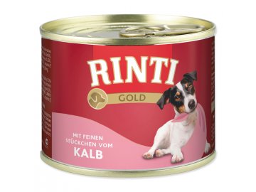 Konzerva RINTI Gold telecí 185 g konzervy pro štěňata