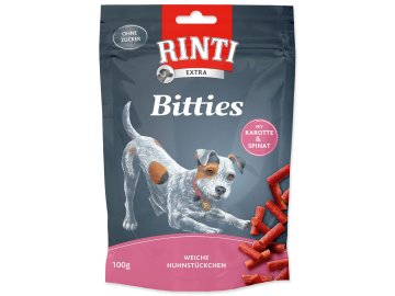 Pochoutka Rinti Bitties kuře s karotkou a špenátem 100g
