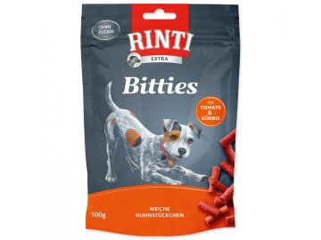 Pochoutka RINTI Extra Bitties kuře + rajče + dýně 100g