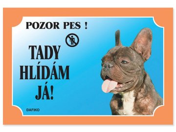 Tabulka Dafiko francouzský buldog tmavý