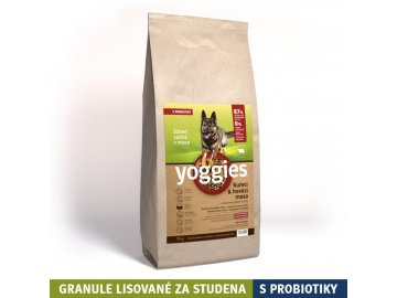 Yoggies 15 kg Kuřecí a hovězí granule lisované za studena s probiotiky