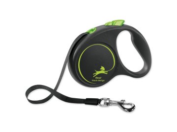 Vodítko Flexi Black Design páska S růžové 5m