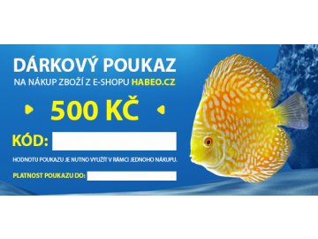 Dárkový poukaz 500,- kč sleva dárek kód slevový kód nákup pro zvířátka habeo.cz