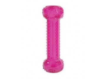 hracka pes kost tpr pop stick 25cm ruzova zolux