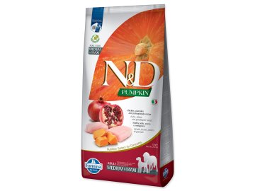 Krmivo N&D Dog Adult Medium & Maxi Grain Free Pumpkin Chicken & Pomegranate 12kg