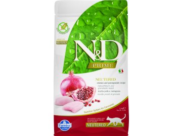 N&D PRIME CAT Neutered Chicken&Pomegranate 1,5kg