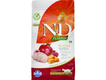 N&D Pumpkin CAT Neutered Quail & Pomegranate 1,5kg