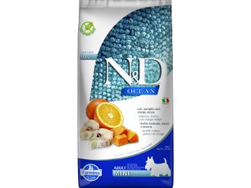 N&D OCEAN DOG Adult Mini Codfish&Pumpkin&Orange 7kg  + Dáreček k objednávce
