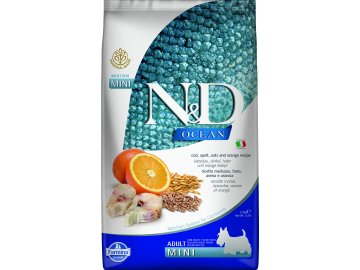 N&D OCEAN DOG LG Adult Mini Codfish & Orange 2,5kg