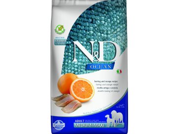 N&D OCEAN DOG Adult M/L Herring & Orange 2,5kg