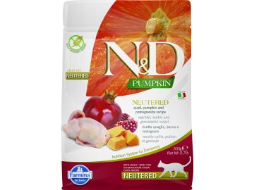 N&D Pumpkin CAT Neutered Quail & Pomegranate 300g