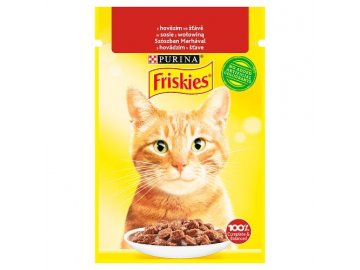 Friskies Cat hovězí ve šťávě 85 g