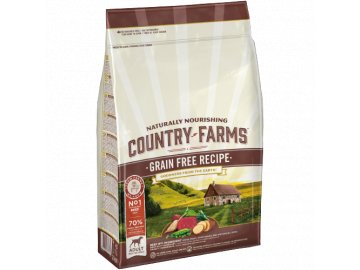 Country farms grain free adult dog hovězí 2,5kg