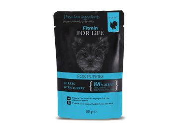 ffl dog pouch puppy turkey in gravy 85g h L