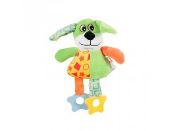 hracka pes dog color plys zelena 22cm zolux