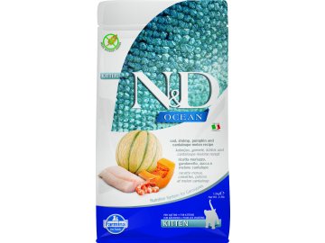 N&D OCEAN CAT Kitten Cod & Shrimp&Pumpkin&Melon 1,5kg