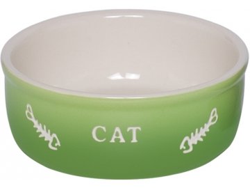 GRADIENT keramická miska pro kočky zelená 13,5x4,5cm/0,25l